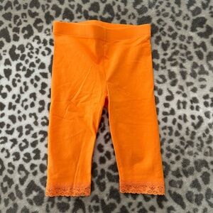 NWOT The Children’s Place Lace Basic Legging in Orange Size 24 Months Girls